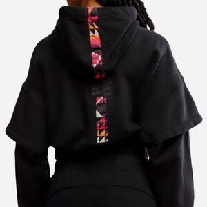 Free People FP Movement Women's Snow Flow Hoodie, Small, Black Combo $128 Retail